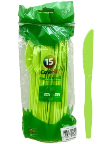 the best 15 coltelli monouso in plastica - 17cm - verde: tuttocasashop.live: carta & monouso