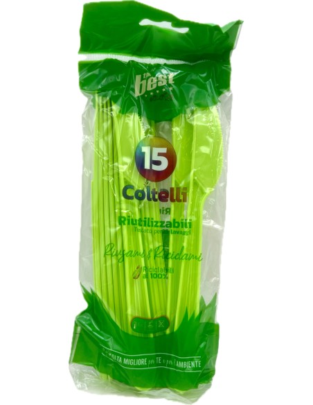 the best 15 coltelli monouso in plastica - 17cm - verde: tuttocasashop.live: carta & monouso