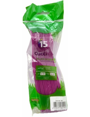 the best 15 cucchiai monouso in plastica - 17cm - fucsia: tuttocasashop.live: carta & monouso