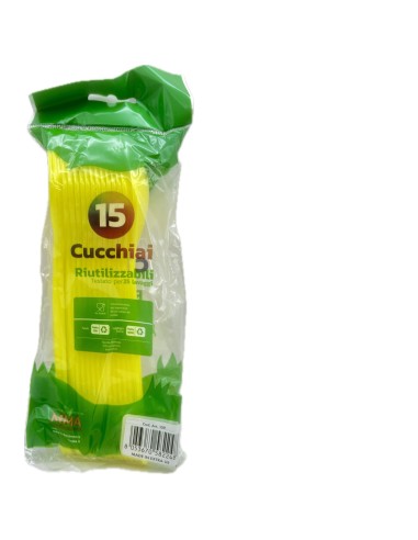 the best 15 cucchiai monouso in plastica - 17cm - giallo: tuttocasashop.live: carta & monouso