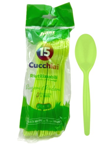 the best 15 cucchiai monouso in plastica - 17cm - verde: tuttocasashop.live: carta & monouso