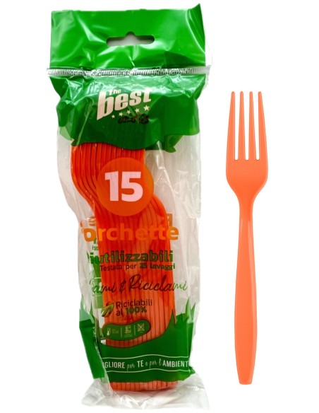 the best 15 forchette monouso in plastica - 17cm - arancio: tuttocasashop.live: carta & monouso