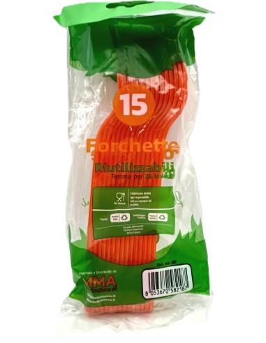the best 15 forchette monouso in plastica - 17cm - arancio: tuttocasashop.live: carta & monouso