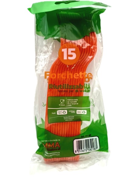 the best 15 forchette monouso in plastica - 17cm - arancio: tuttocasashop.live: carta & monouso