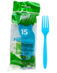 the best 15 forchette monouso in plastica - 17cm - azzurro: tuttocasashop.live: carta & monouso
