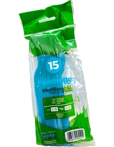 the best 15 forchette monouso in plastica - 17cm - azzurro: tuttocasashop.live: carta & monouso