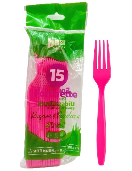 the best 15 forchette monouso in plastica - 17cm - fucsia: tuttocasashop.live: carta & monouso