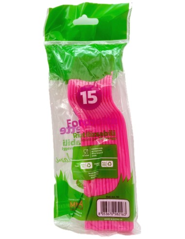 the best 15 forchette monouso in plastica - 17cm - fucsia: tuttocasashop.live: carta & monouso