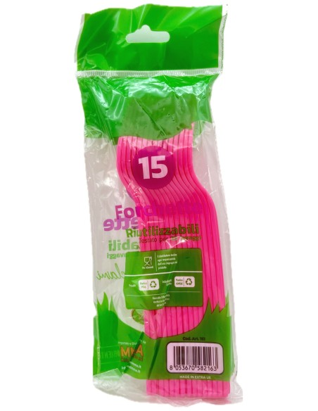 the best 15 forchette monouso in plastica - 17cm - fucsia: tuttocasashop.live: carta & monouso