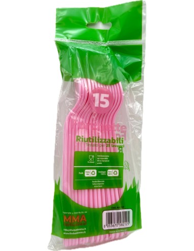the best 15 forchette monouso in plastica - 17cm - rosa: tuttocasashop.live: carta & monouso