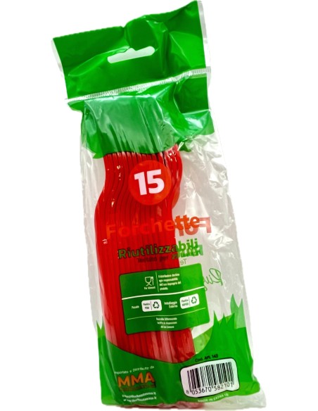 the best 15 forchette monouso in plastica - 17cm - rosso: tuttocasashop.live: carta & monouso
