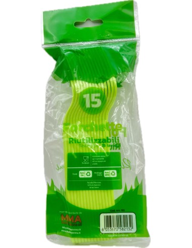 the best 15 forchette monouso in plastica - 17cm - verde: tuttocasashop.live: carta & monouso
