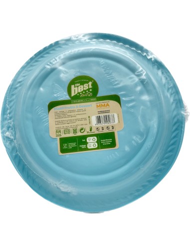 the best 25 piatti plastica riutilizzabili - dessert diametro 17cm - azzurri: tuttocasashop.live: carta & monouso