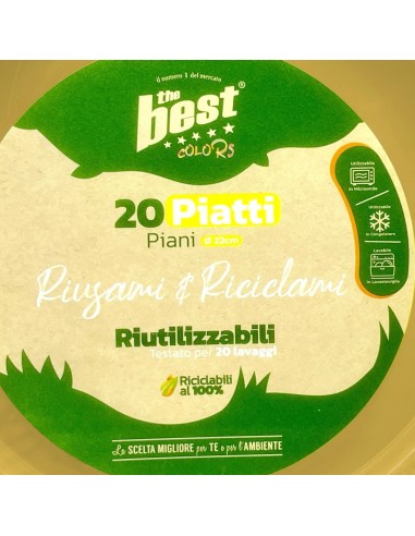 the best 20 piatti plastica riutilizzabili - piani diametro 22cm - oro: tuttocasashop.live: carta & monouso