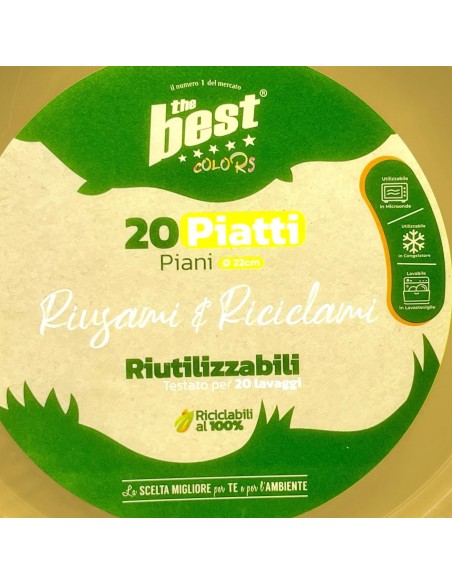 the best 20 piatti plastica riutilizzabili - piani diametro 22cm - oro: tuttocasashop.live: carta & monouso