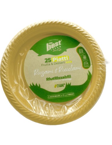 the best 25 piatti plastica riutilizzabili - dessert diametro 17cm - oro: tuttocasashop.live: carta & monouso