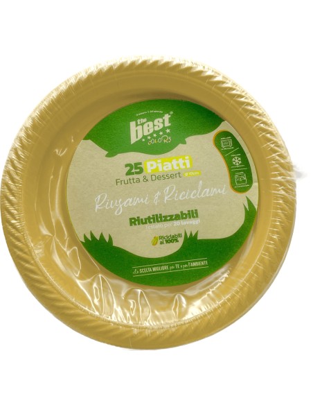 the best 25 piatti plastica riutilizzabili - dessert diametro 17cm - oro: tuttocasashop.live: carta & monouso