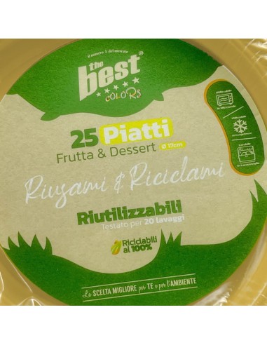 the best 25 piatti plastica riutilizzabili - dessert diametro 17cm - oro: tuttocasashop.live: carta & monouso