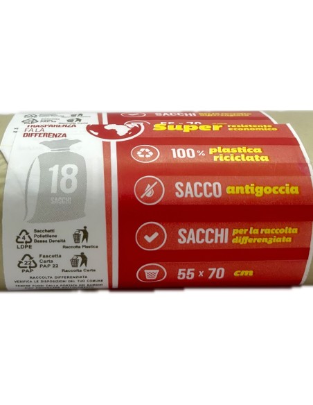 the best 18 sacchi resistenti 50x70cm ldpe - ambra - raccolta differenziata: tuttocasashop.live: pulizia e cura della casa
