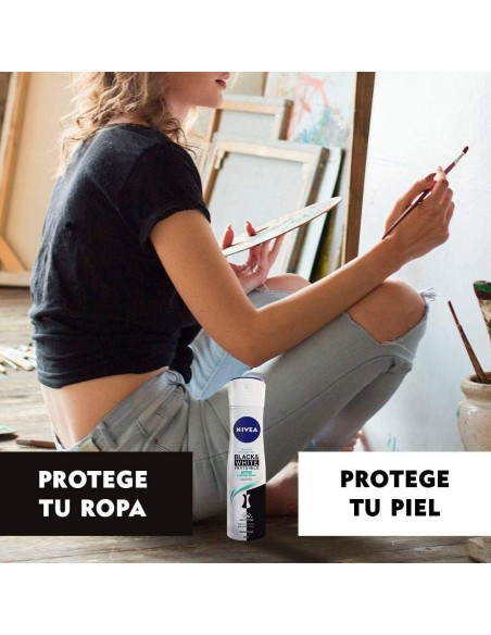nivea deodorante spray formato maxi 200ml - black & white invisible - active: tuttocasashop.live: igiene e cura della persona