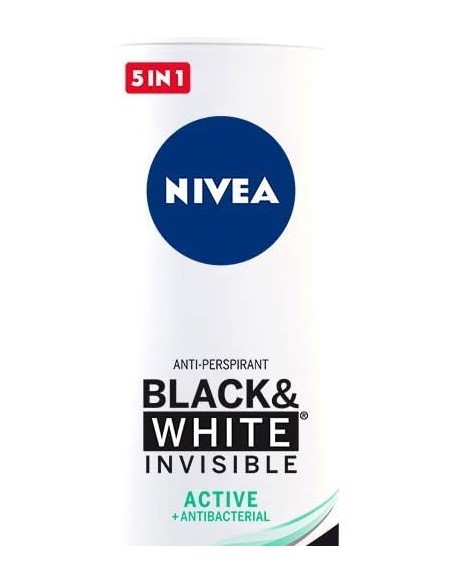 nivea deodorante spray formato maxi 200ml - black & white invisible - active: tuttocasashop.live: igiene e cura della persona