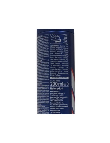 nivea deodorante spray formato maxi 200ml - for men - dry impact active: tuttocasashop.live: igiene e cura della persona