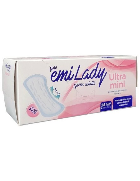 emi lady assorbenti lieve o leggera incontinenza - 28 pezzi - ultra mini: tuttocasashop.live: igiene e cura della persona