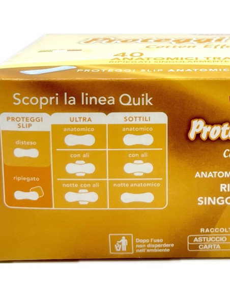 quik 40 assorbenti proteggislip anatomici - ripiegati: tuttocasashop.live: igiene e cura della persona