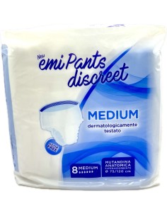 emi pants discreet mutandina elasticizzata - 8 pezzi - taglia m medium: tuttocasashop.live: igiene e cura della persona