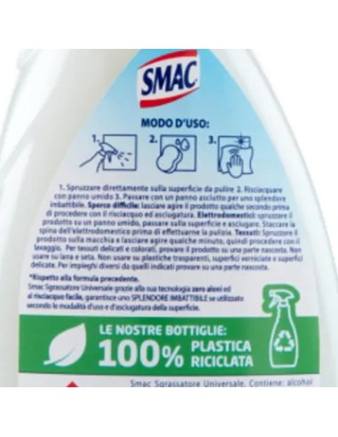 smac detergente spray con erogatore - 750ml - sgrassatore universale: tuttocasashop.live: pulizia e cura della casa