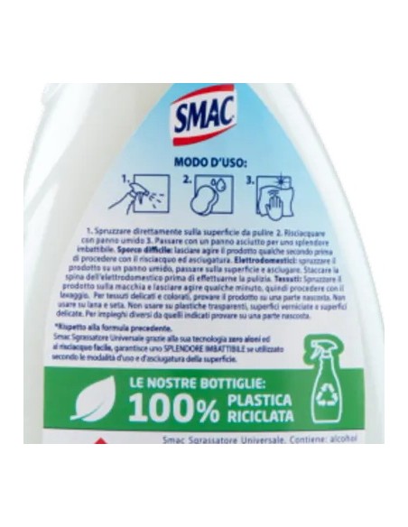 smac detergente spray con erogatore - 750ml - sgrassatore universale: tuttocasashop.live: pulizia e cura della casa