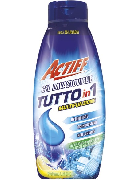 actiff gel lavastoviglie tutto in 1 - 36 lavaggi - 720ml: tuttocasashop.live: pulizia e cura della casa