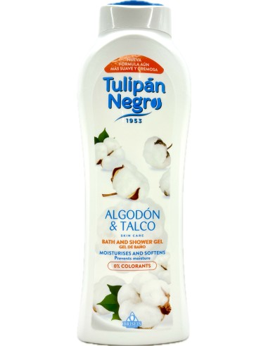 tulipan negro bagnoschiuma 650ml - cotone e talco - idratazione e morbidezza: tuttocasashop.live: igiene e cura della persona