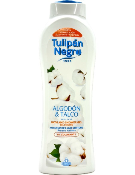 tulipan negro bagnoschiuma 650ml - cotone e talco - idratazione e morbidezza: tuttocasashop.live: igiene e cura della persona