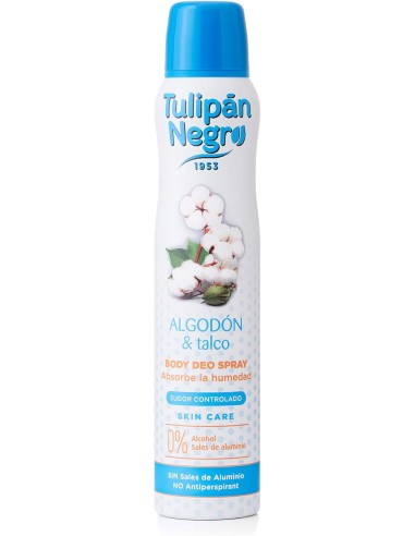 tulipan negro deodorante spray - 200ml - cotone e talco: tuttocasashop.live: igiene e cura della persona
