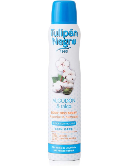 tulipan negro deodorante spray - 200ml - cotone e talco: tuttocasashop.live: igiene e cura della persona