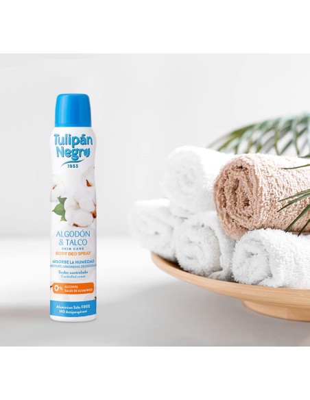 tulipan negro deodorante spray - 200ml - cotone e talco: tuttocasashop.live: igiene e cura della persona