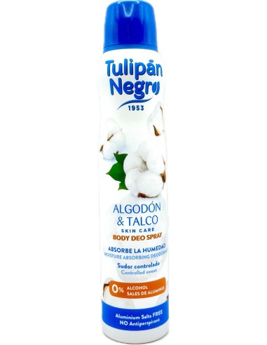 tulipan negro deodorante spray - 200ml - cotone e talco: tuttocasashop.live: igiene e cura della persona