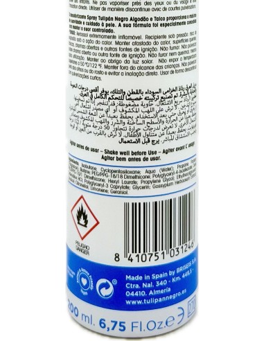 tulipan negro deodorante spray - 200ml - cotone e talco: tuttocasashop.live: igiene e cura della persona