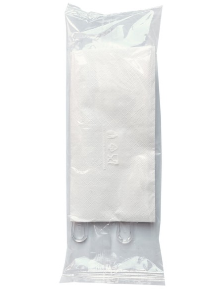 bis posate in plastica 17cm forchetta e coltello trasparenti + tovagliolo: tuttocasashop.live: carta & monouso