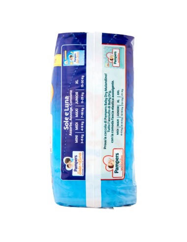 pampers sole e luna pannolini - taglia 5 junior 11-25kg - 15 pezzi: tuttocasashop.live: igiene e cura della persona