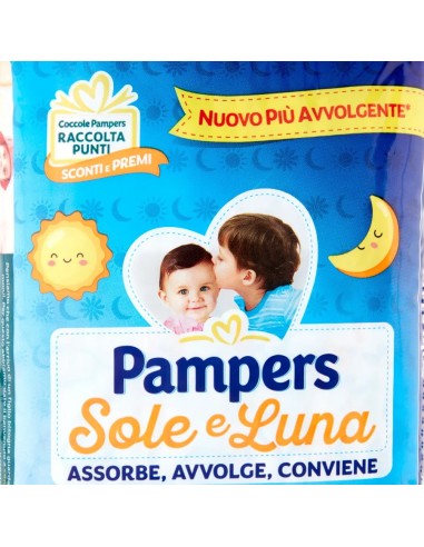 pampers sole e luna pannolini - taglia 5 junior 11-25kg - 15 pezzi: tuttocasashop.live: igiene e cura della persona