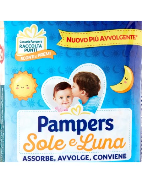pampers sole e luna pannolini - taglia 5 junior 11-25kg - 15 pezzi: tuttocasashop.live: igiene e cura della persona