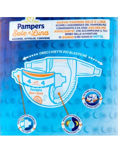pampers sole e luna pannolini - taglia 5 junior 11-25kg - 15 pezzi: tuttocasashop.live: igiene e cura della persona