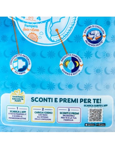 pampers sole e luna pannolini - taglia 5 junior 11-25kg - 15 pezzi: tuttocasashop.live: igiene e cura della persona