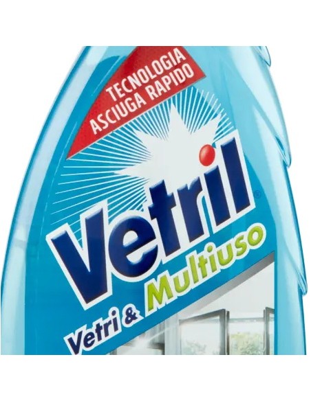 vetril detergente multiuso spray 650ml - con ammoniaca - blu: tuttocasashop.live: pulizia e cura della casa