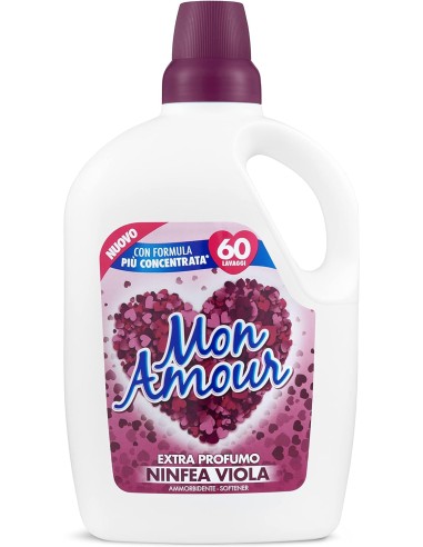mon amour ammorbidente 60 lavaggi 3000ml - ninfea viola: tuttocasashop.live: prodotti per bucato e tessuti
