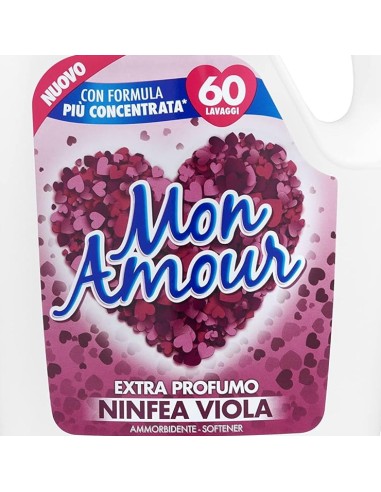 mon amour ammorbidente 60 lavaggi 3000ml - ninfea viola: tuttocasashop.live: prodotti per bucato e tessuti