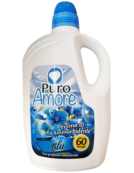 puro amore ammorbidente concentrato - 60 lavaggi - 3 litri - blu: tuttocasashop.live: prodotti per bucato e tessuti