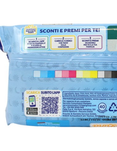 pampers sole&luna salviettine umidificate baby - 40 pezzi: tuttocasashop.live: igiene e cura della persona